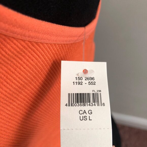 Offline By Aerie Recharge Cross Back Ribbed Tank Top Large Orange NWT - Picture 8 of 8